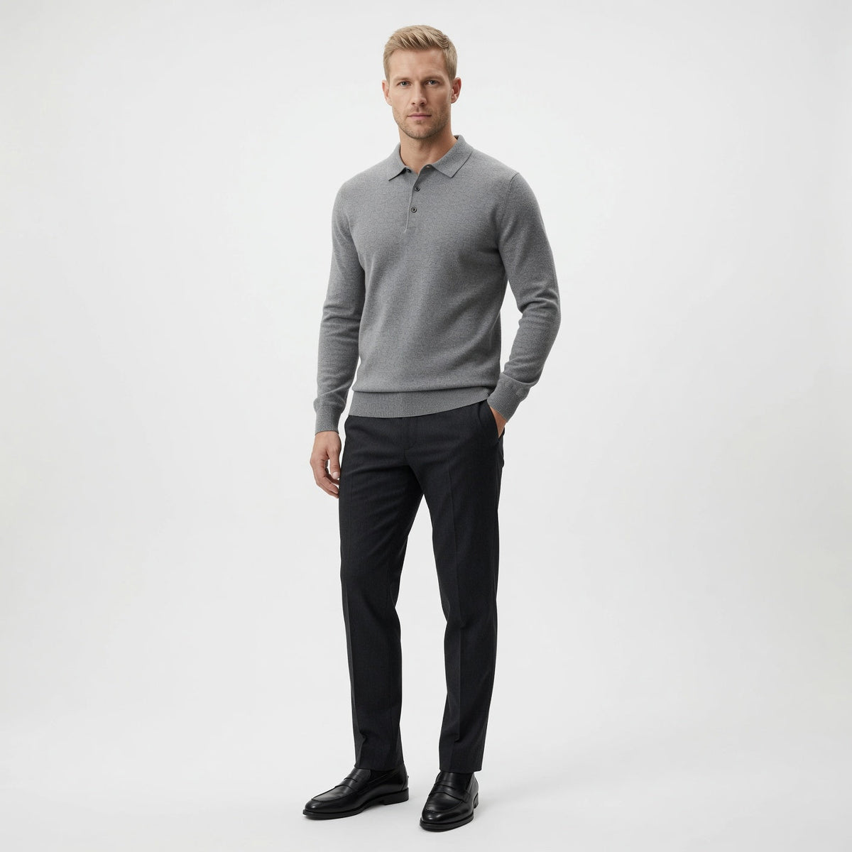 Trey Premium Cashmere Polo Sweater