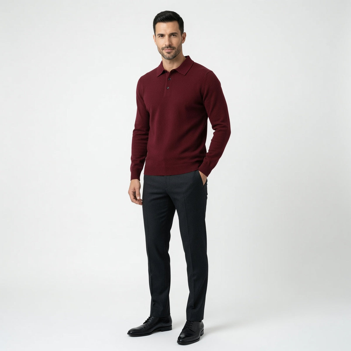 Trey Premium Cashmere Polo Sweater