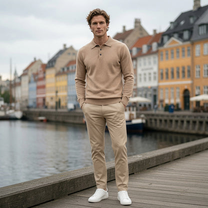 Trey Premium Cashmere Polo Sweater