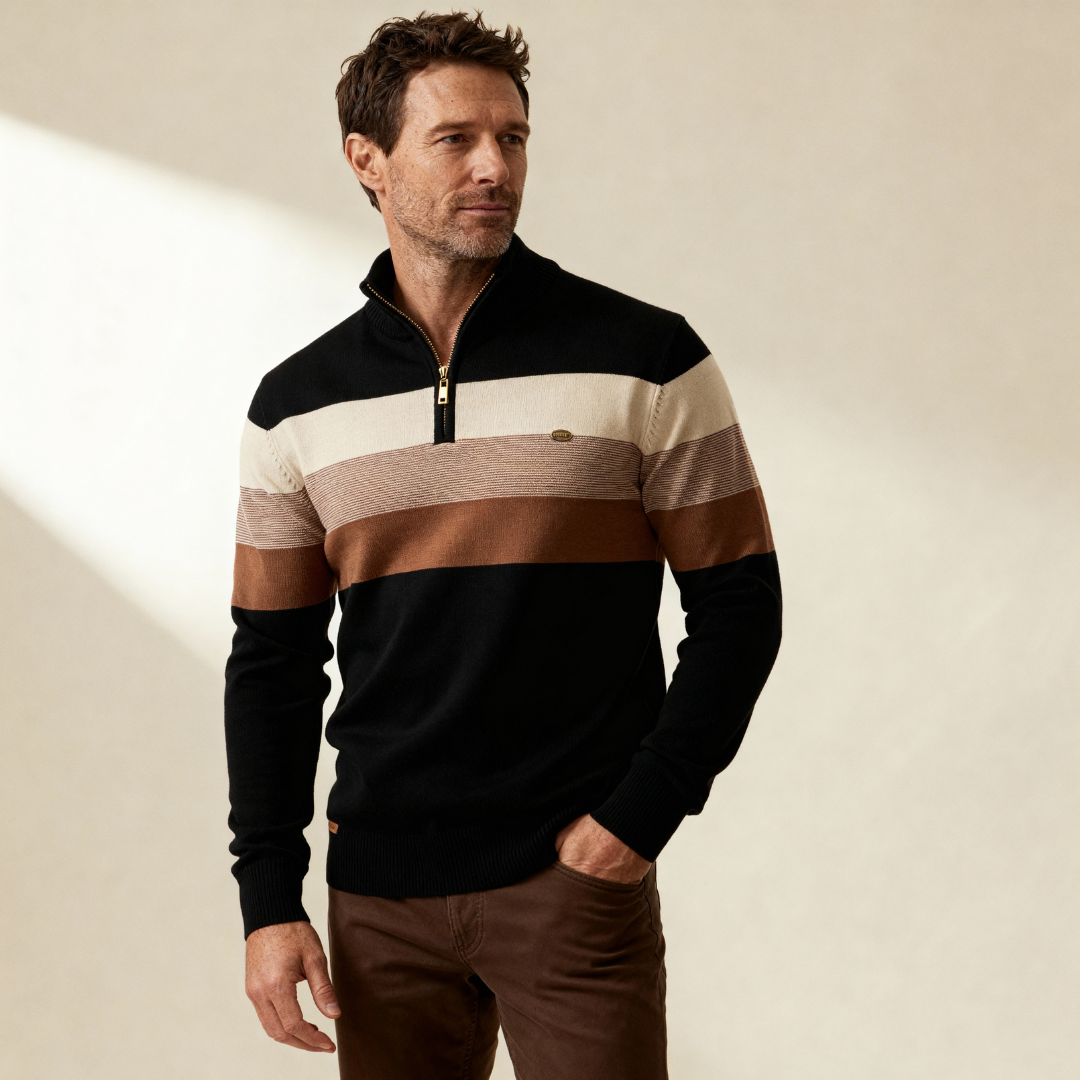 Burk Stylish Quarter-Zip Sweater