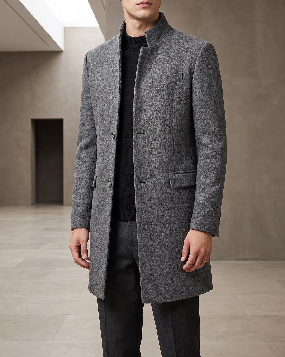 Sergio Premium Wool Overcoat