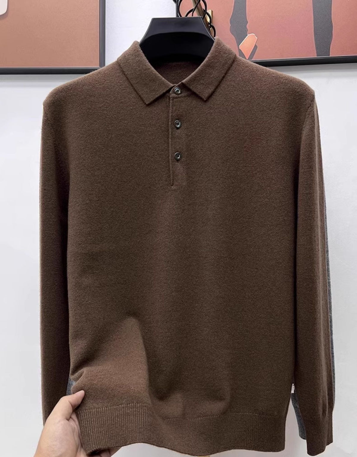 Trey Premium Cashmere Polo Sweater