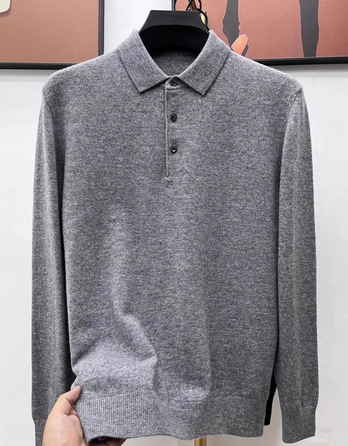 Trey Premium Cashmere Polo Sweater