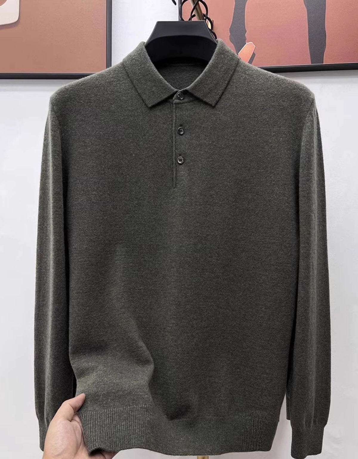 Trey Premium Cashmere Polo Sweater
