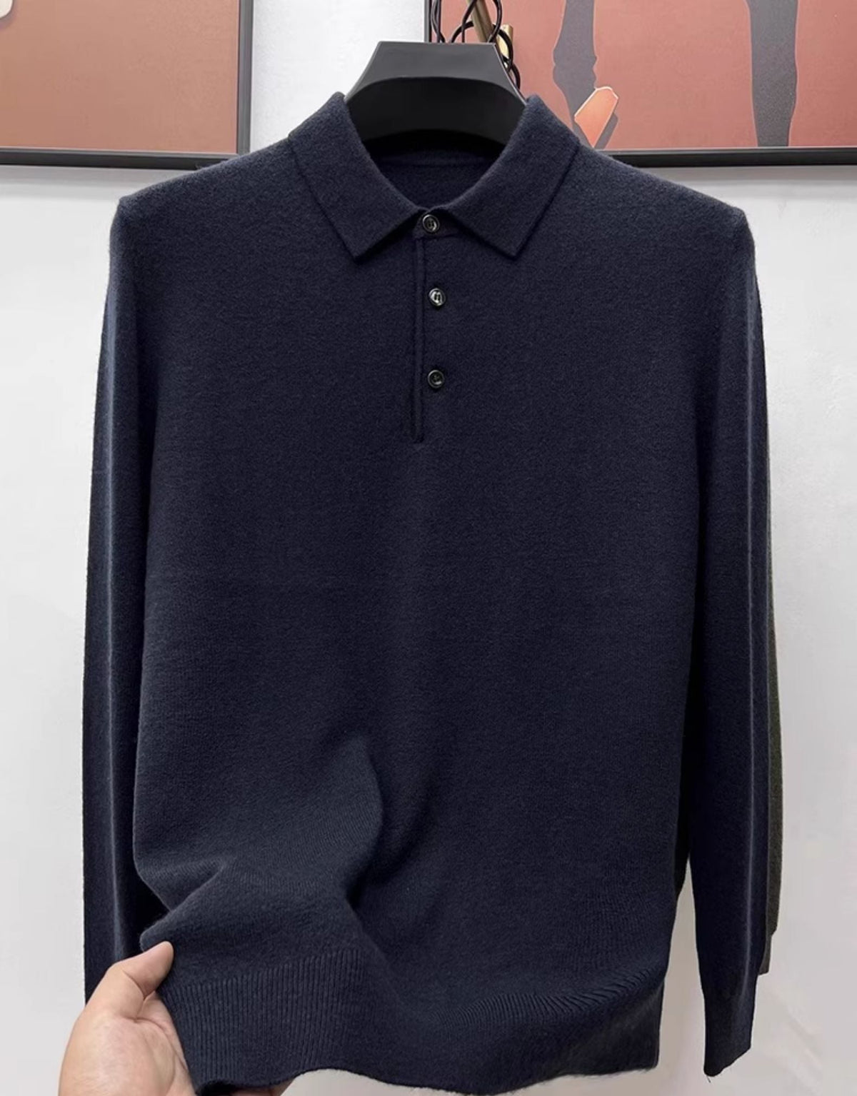 Trey Premium Cashmere Polo Sweater