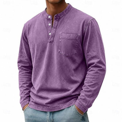 Saltwater Long-Sleeve Henley Shirt