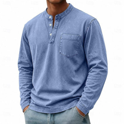 Saltwater Long-Sleeve Henley Shirt