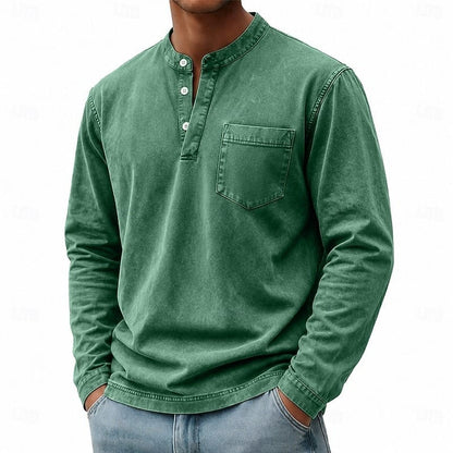 Saltwater Long-Sleeve Henley Shirt