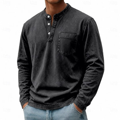 Saltwater Long-Sleeve Henley Shirt