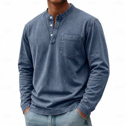 Saltwater Long-Sleeve Henley Shirt