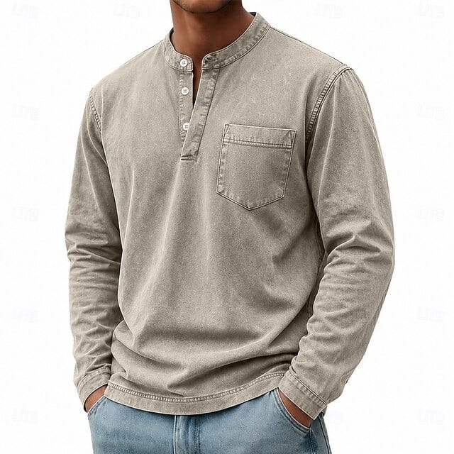 Saltwater Long-Sleeve Henley Shirt