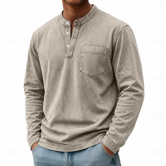 Saltwater Long-Sleeve Henley Shirt