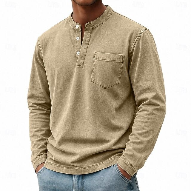 Saltwater Long-Sleeve Henley Shirt