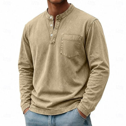 Saltwater Long-Sleeve Henley Shirt