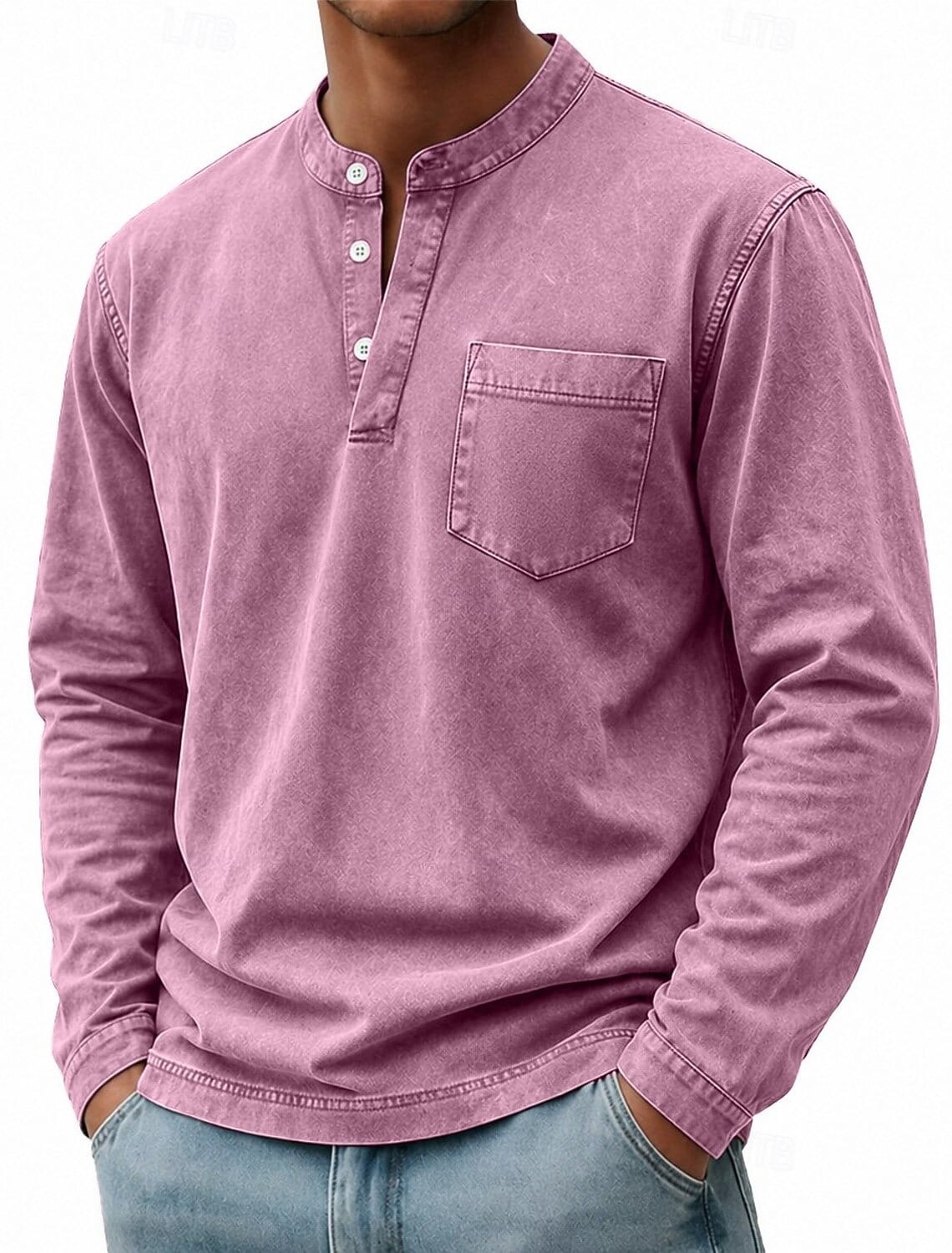 Saltwater Long-Sleeve Henley Shirt