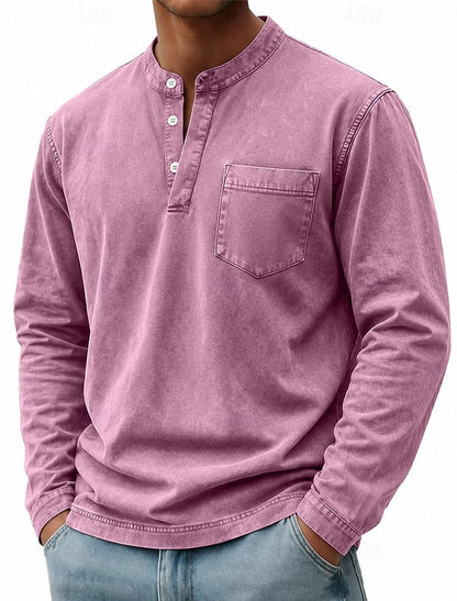 Saltwater Long-Sleeve Henley Shirt