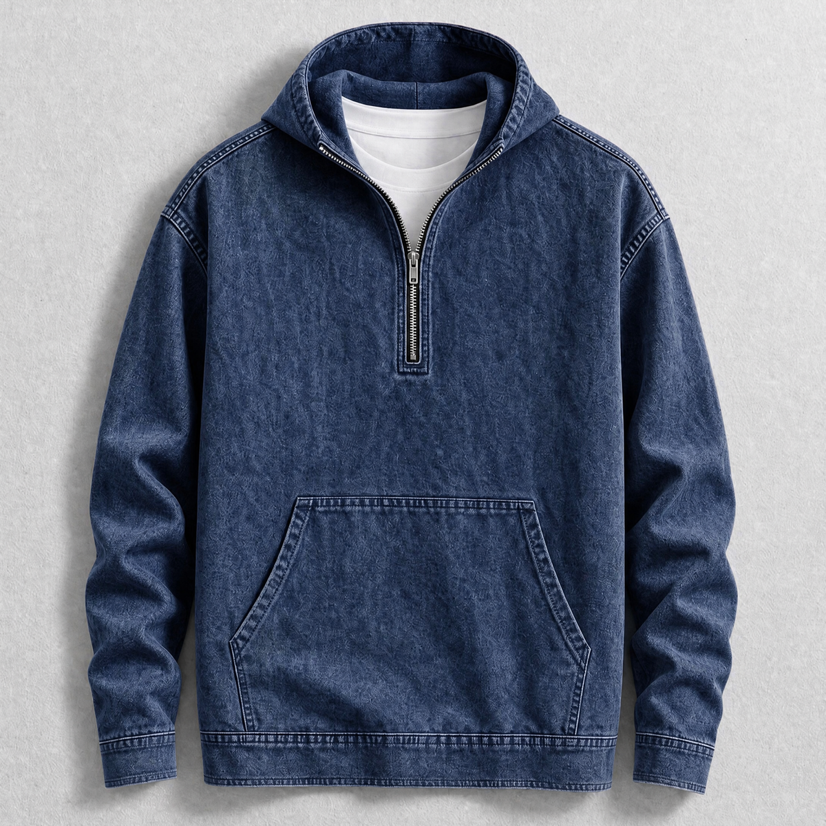 Carter Denim Hoodie – Stylish Casual Jacket for Everyday Wear