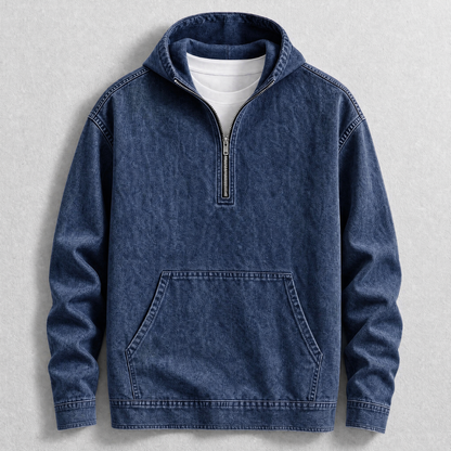 Carter Denim Hoodie – Stylish Casual Jacket for Everyday Wear