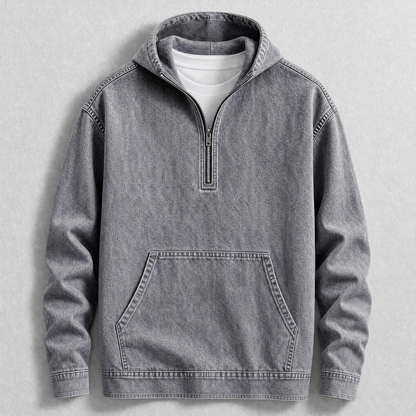 Carter Denim Hoodie – Stylish Casual Jacket for Everyday Wear