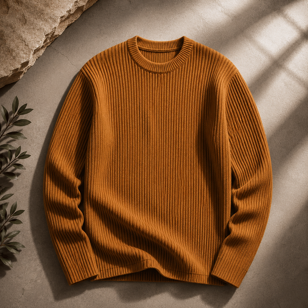 Bergamo Textured Ribbed Knit Sweater