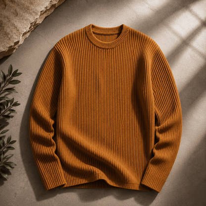 Bergamo Textured Ribbed Knit Sweater