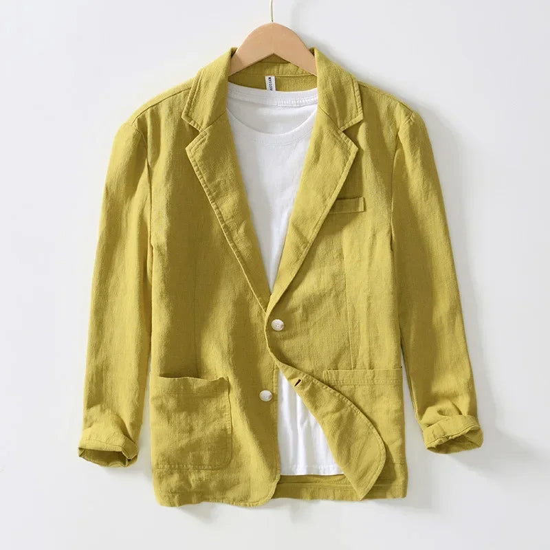 PalmSprings Cotton-Linen Blazer - Lightweight, Breathable Everyday Essential